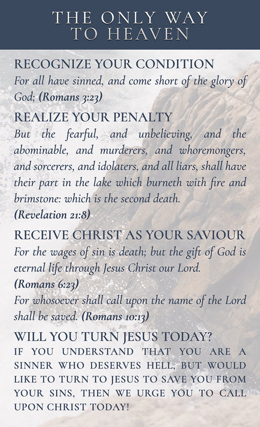 The Lord Our Rock - 3x5 Church Invitations
