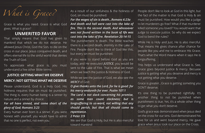 Amazing Grace - Trifold Gospel Tract